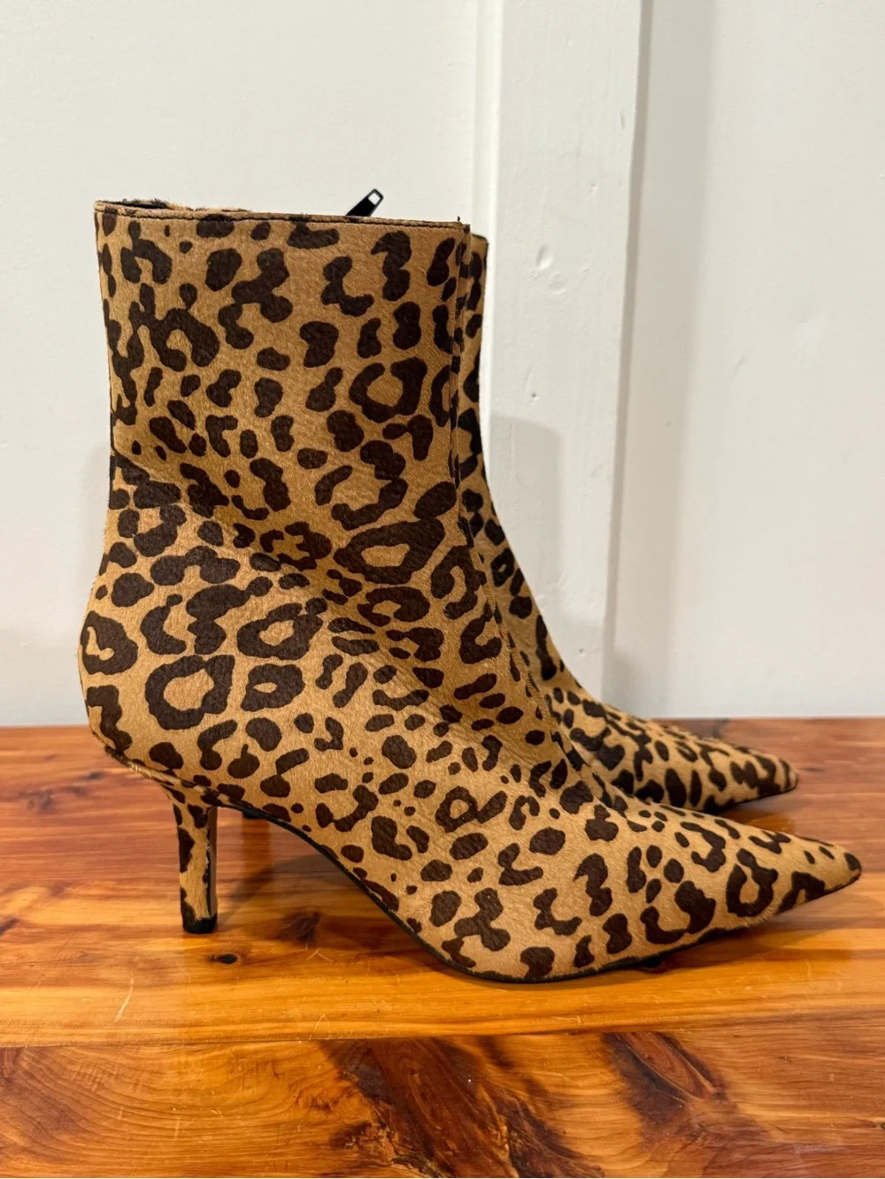 NWOT Steve Madden Alston Calf Hair Leopard Booties